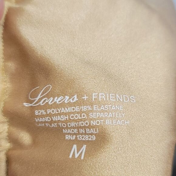 ❤SALE❤Lovers + Friends Gold Swim Top - Picture 3 of 6